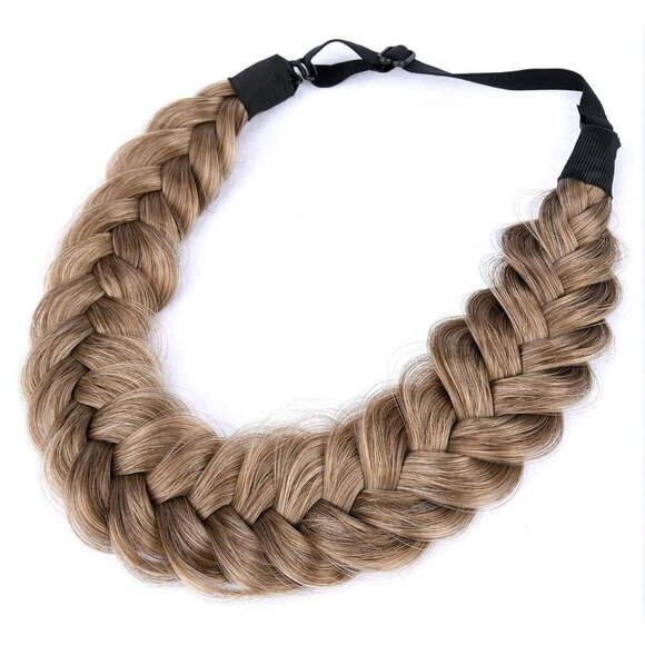 Messy Wide 2 Strands Synthetic Hair Braided Headband Women Girl Beauty Accessory main image 6